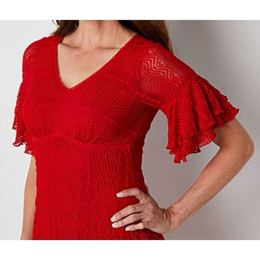 Rabbit Rabbit Rabbit Design Short Sleeve Lace Fit… - image 3